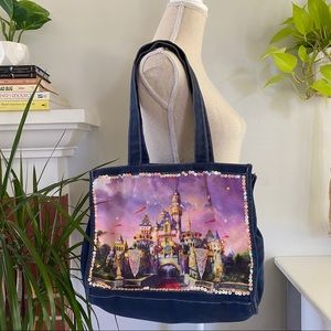 Disneyland 50th anniversary castle tote bag